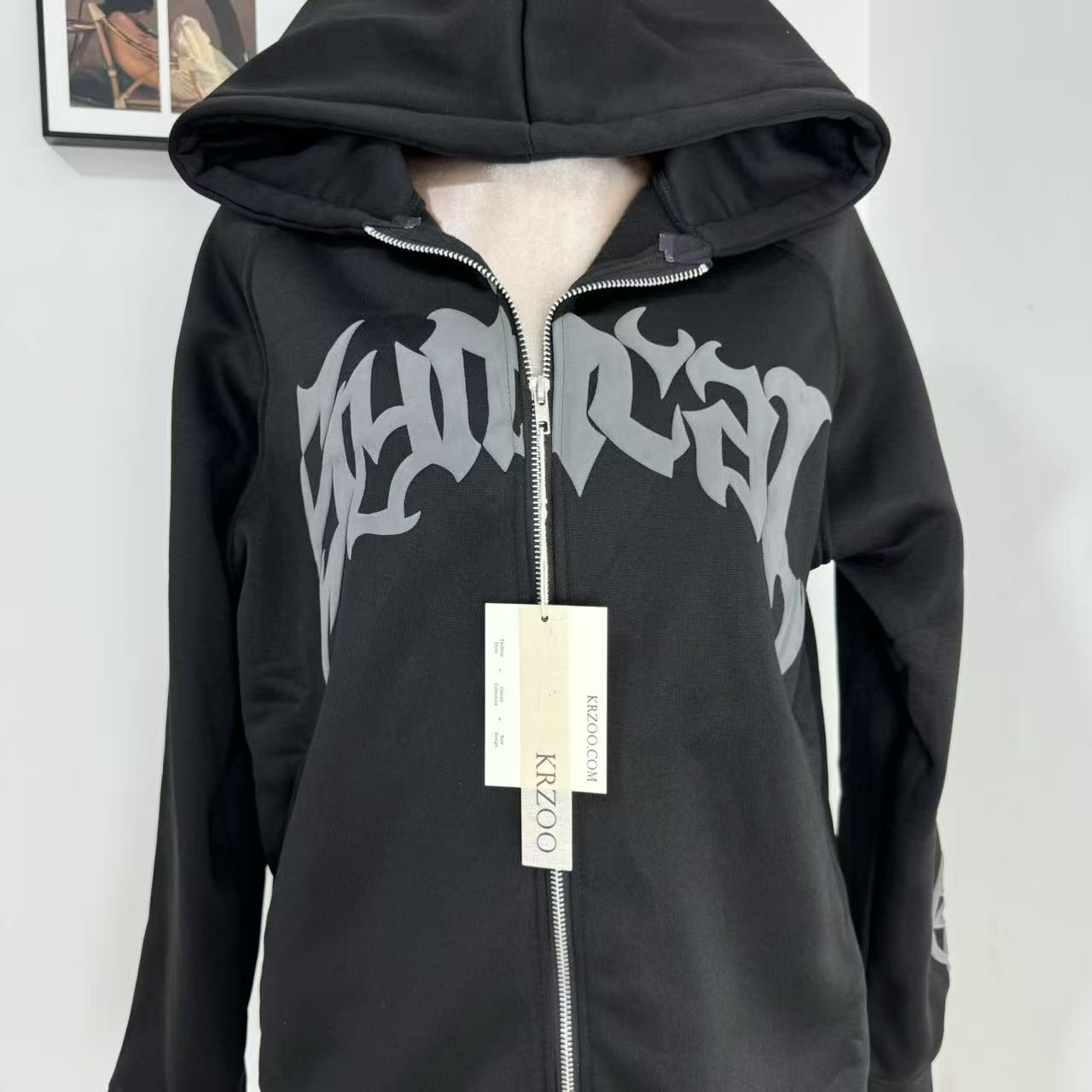 Letter and Star Print Hoodie