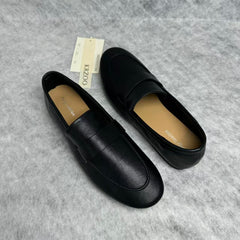 One step in a leather-soled small shoe