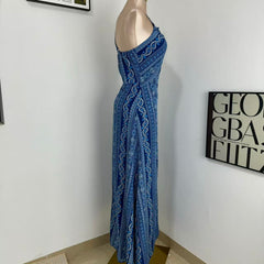 High-Waisted Printed Beach Dress