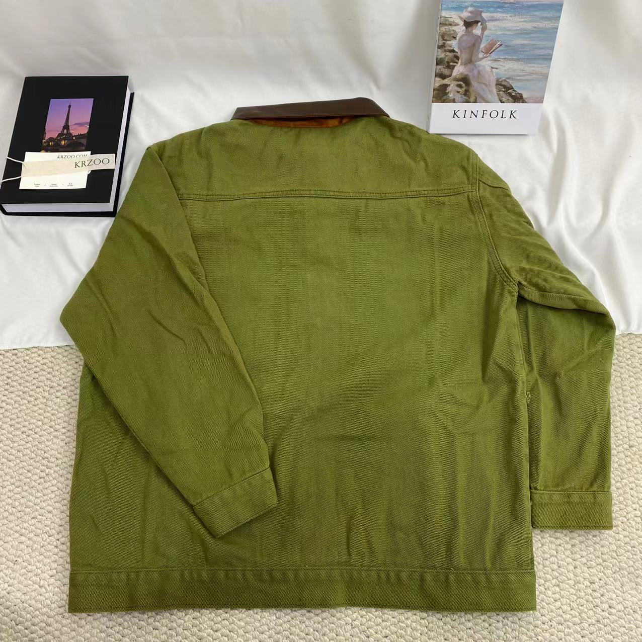 Embroidered Brushed Denim Jacket