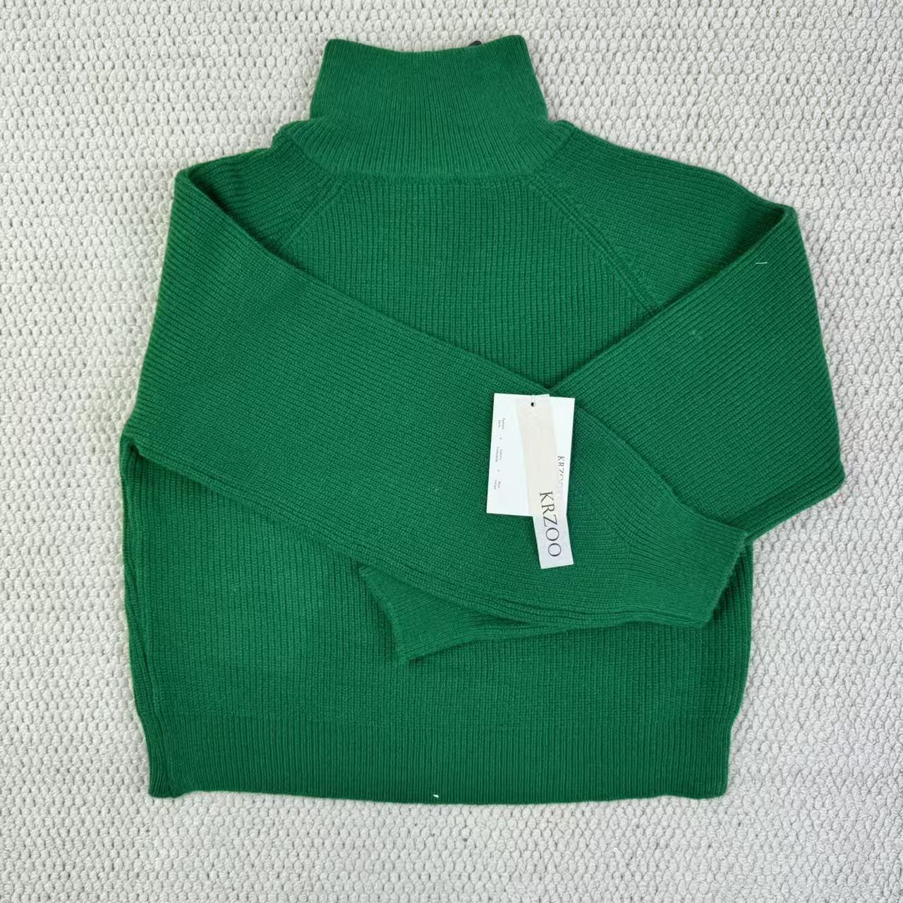 Retro V-neck Zip Knit Jacket