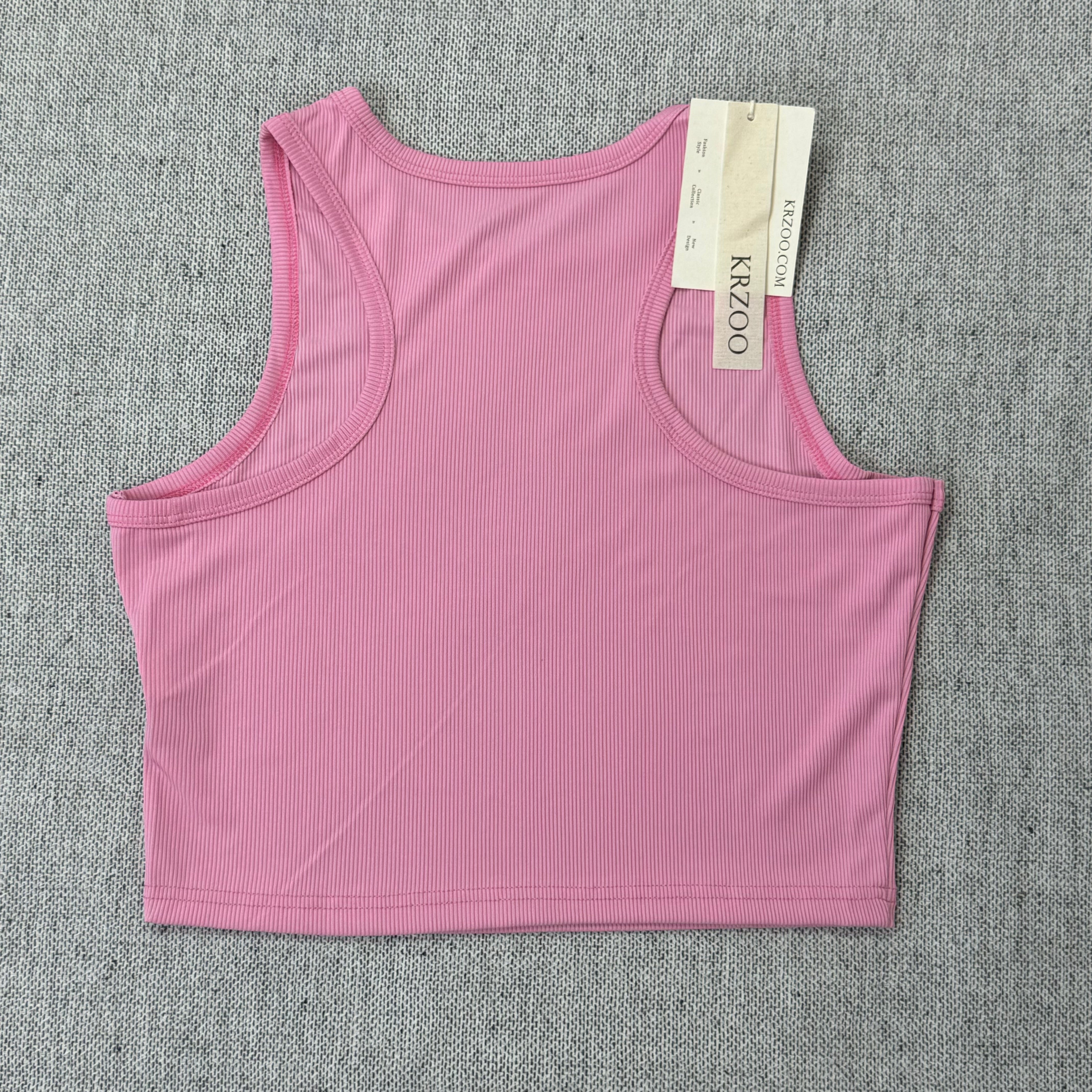 Strap-printed sports tank top