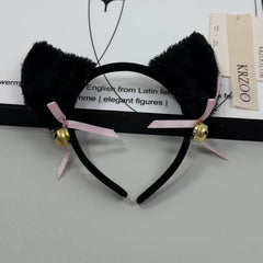 Bows as hair clips for cat ears