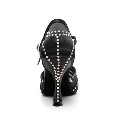 Women's Satin Customized Heel Ballroom Dance Shoes Latin Shoes