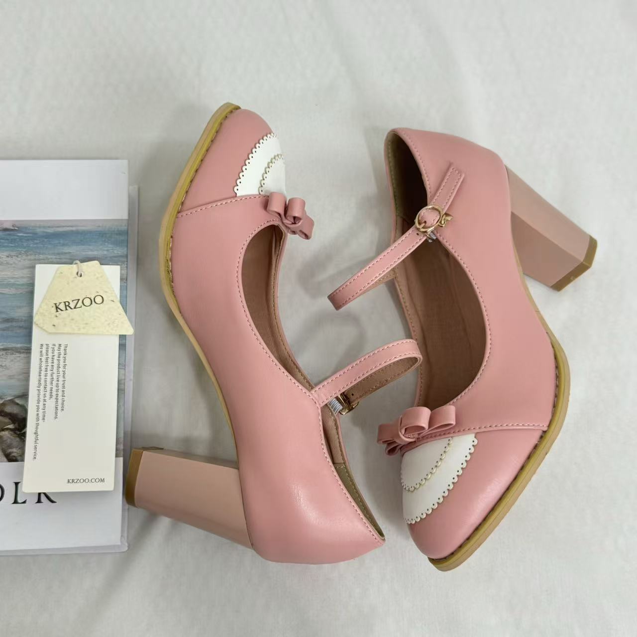 Color-Block Burnout T-Strap Sandals