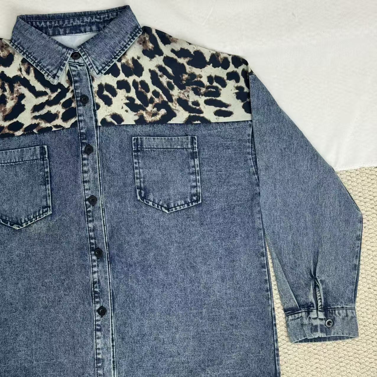 Leopard Print Chiffon Blouse