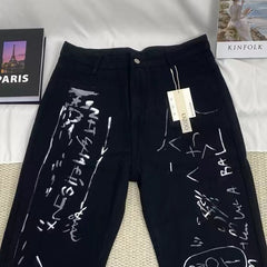 High-Street Style Wide-Leg Casual Trousers