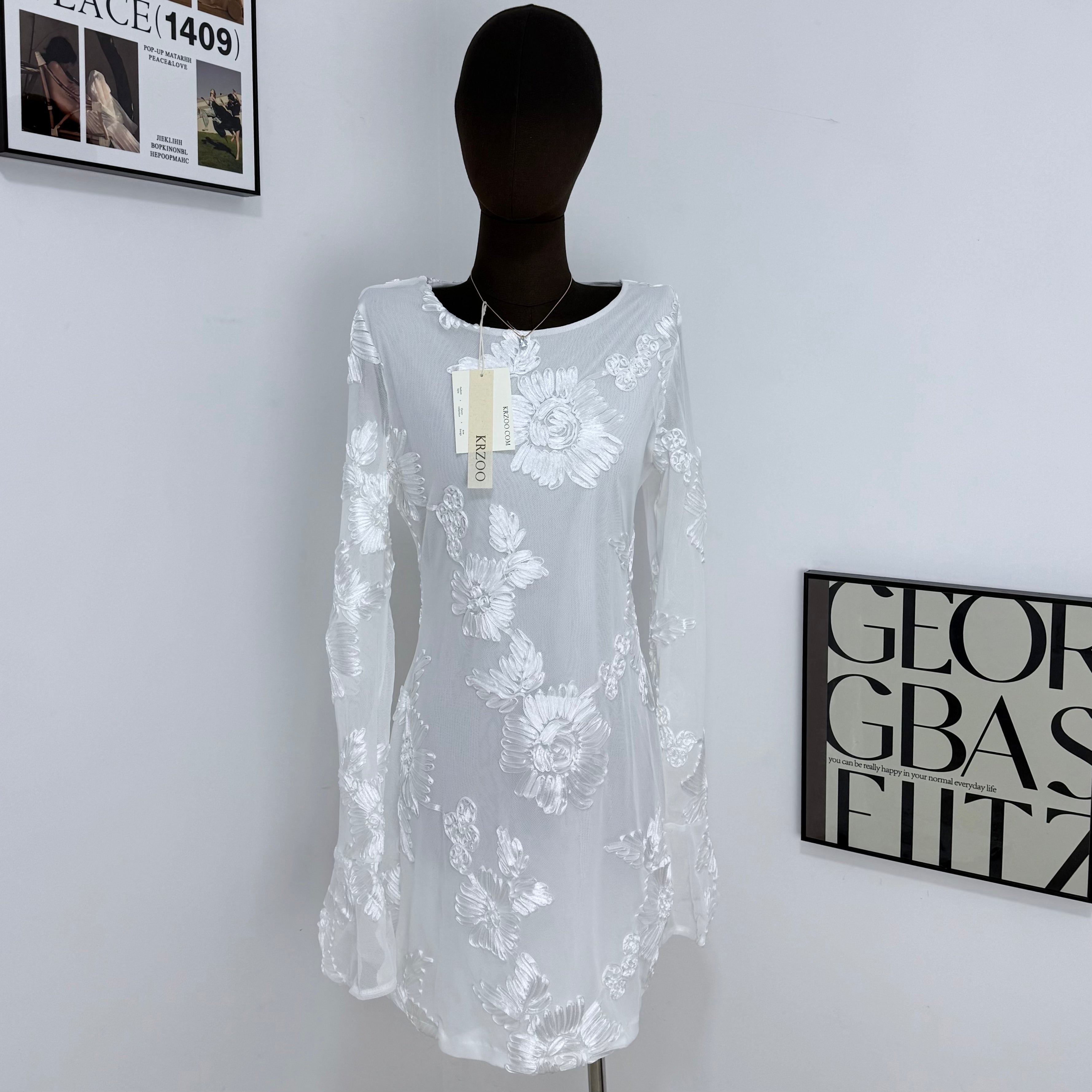 Bell-Sleeved Bodycon Dress