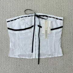 Jacquard strap single-buttoned vest