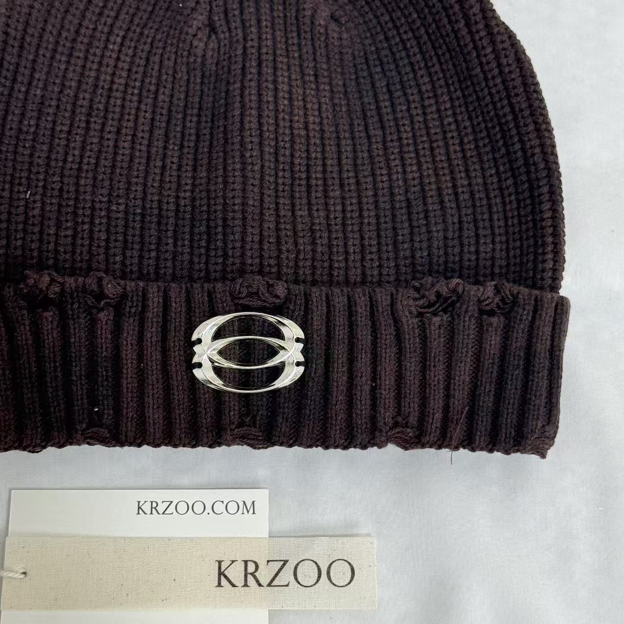Distressed Ripped Knit Hat