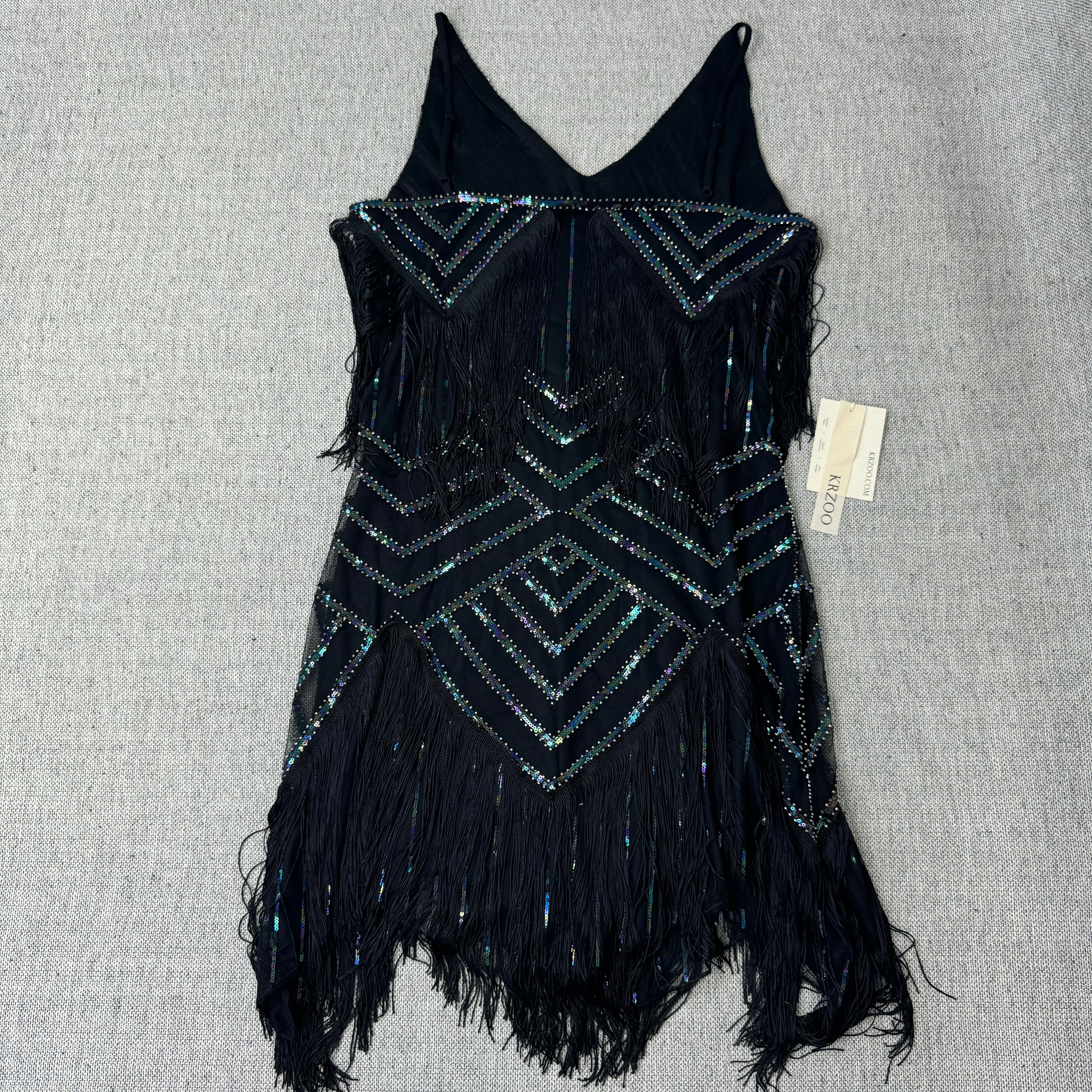 V-neck sleeveless irregular dress