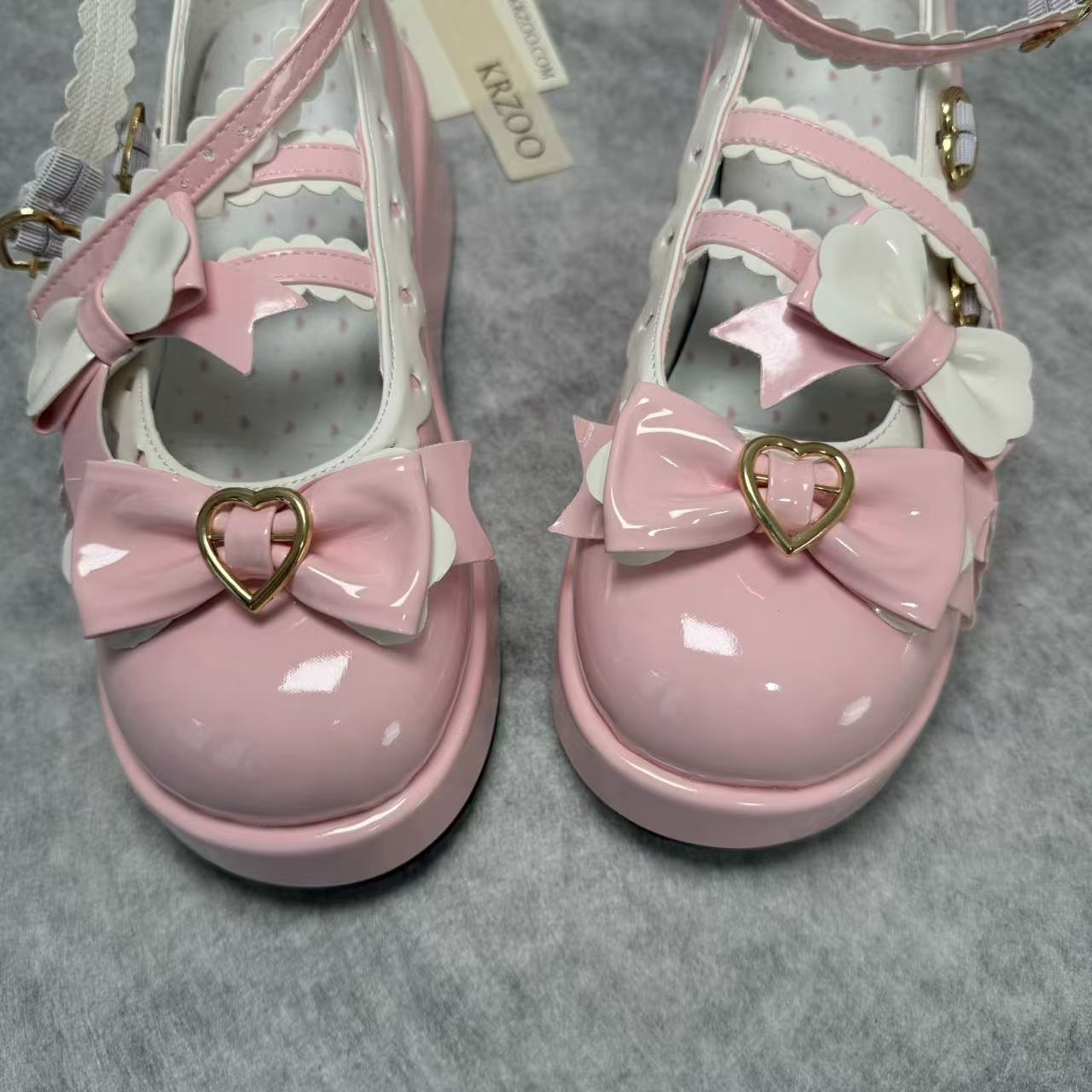 Academic style round-top bow tie JK shoes