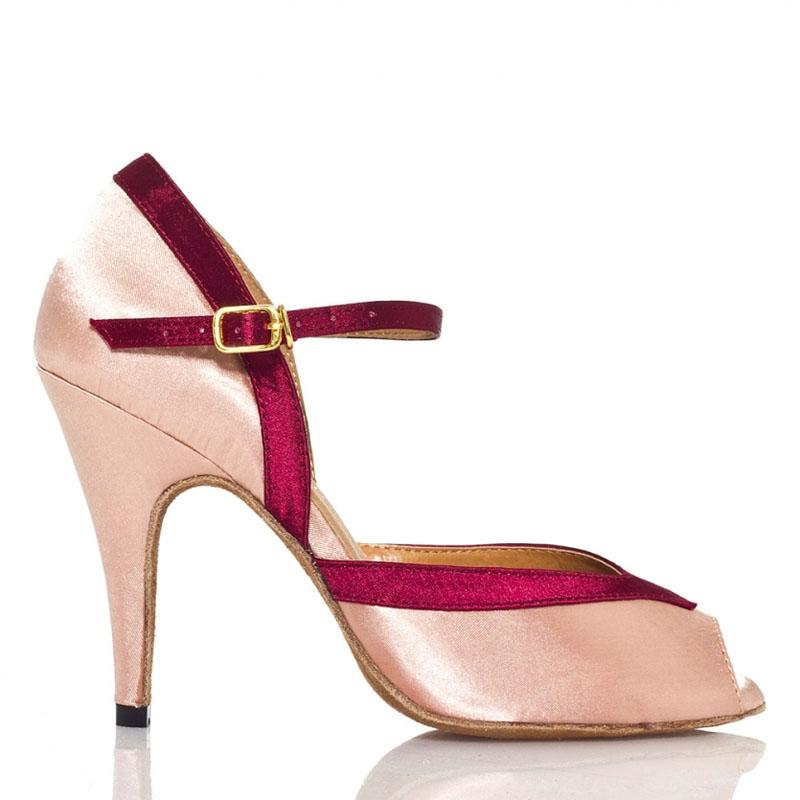 Women's Satin Customized Heel Ballroom Dance Shoes Salsa Latin Dance Shoes