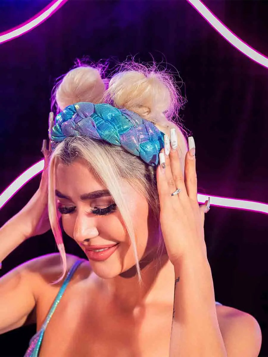 Wide Gradient Color Twist Braids Headband