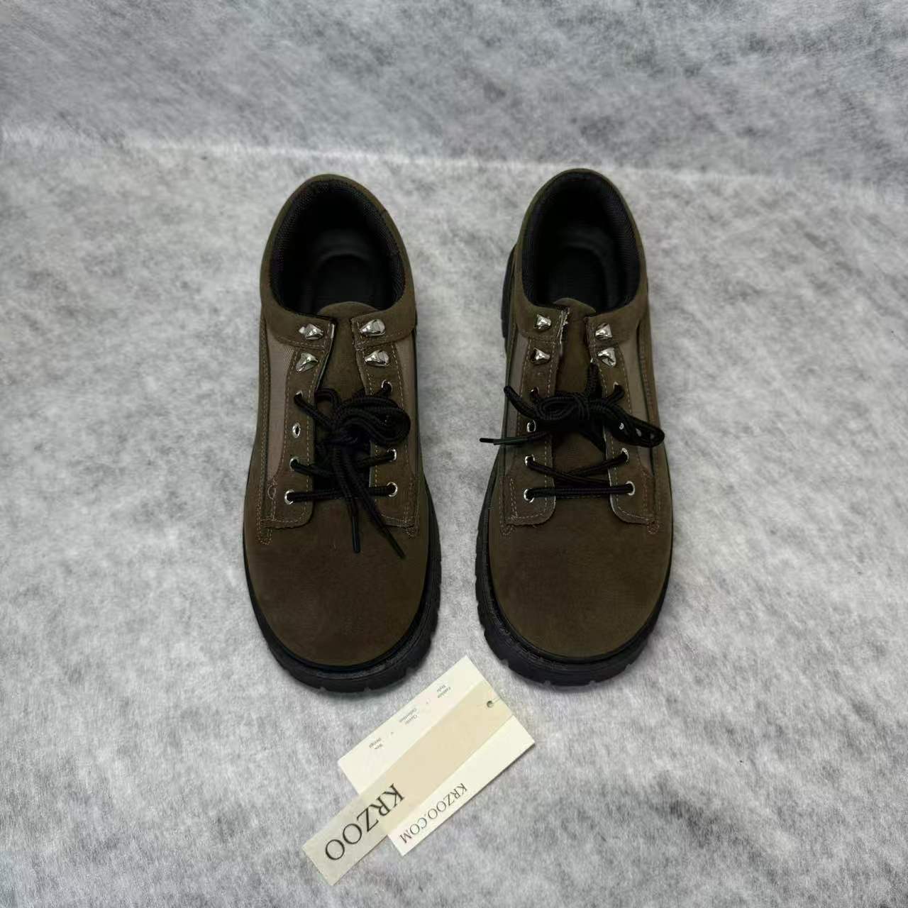 High-top low-cut thick-soled casual leather shoes