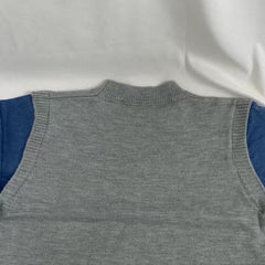 Denim Faux Two-Piece Sweater