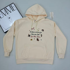 Printed hooded sweatshirt top