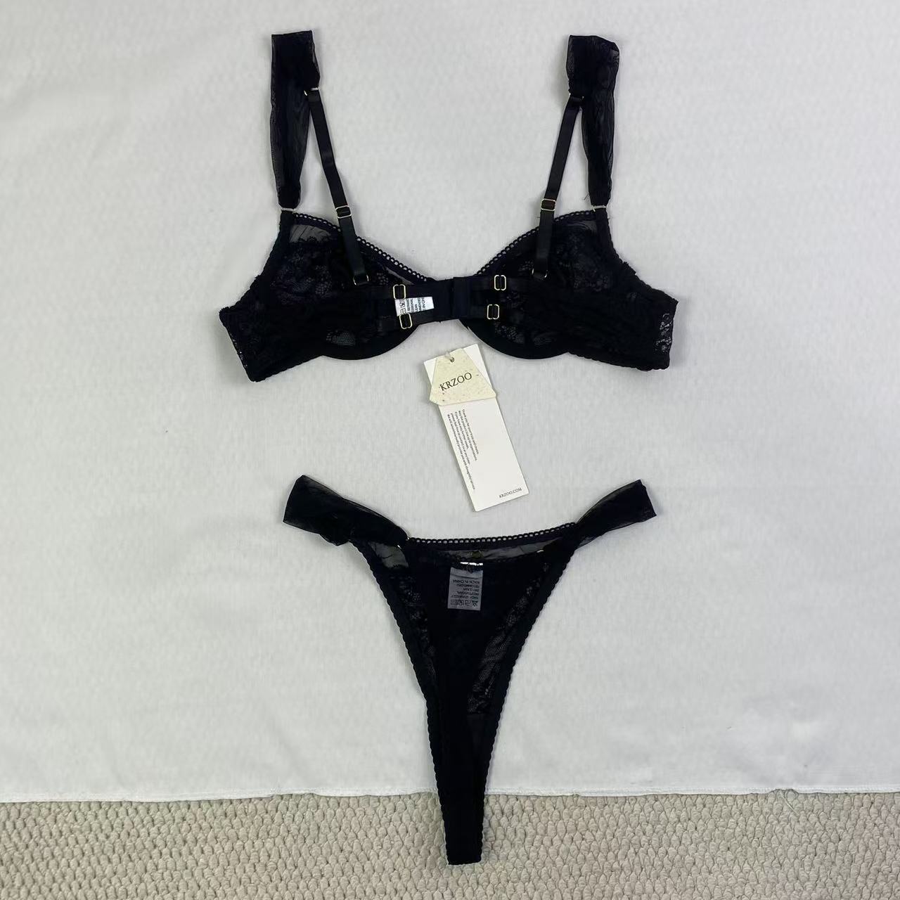 Floral lace three-piece separate set