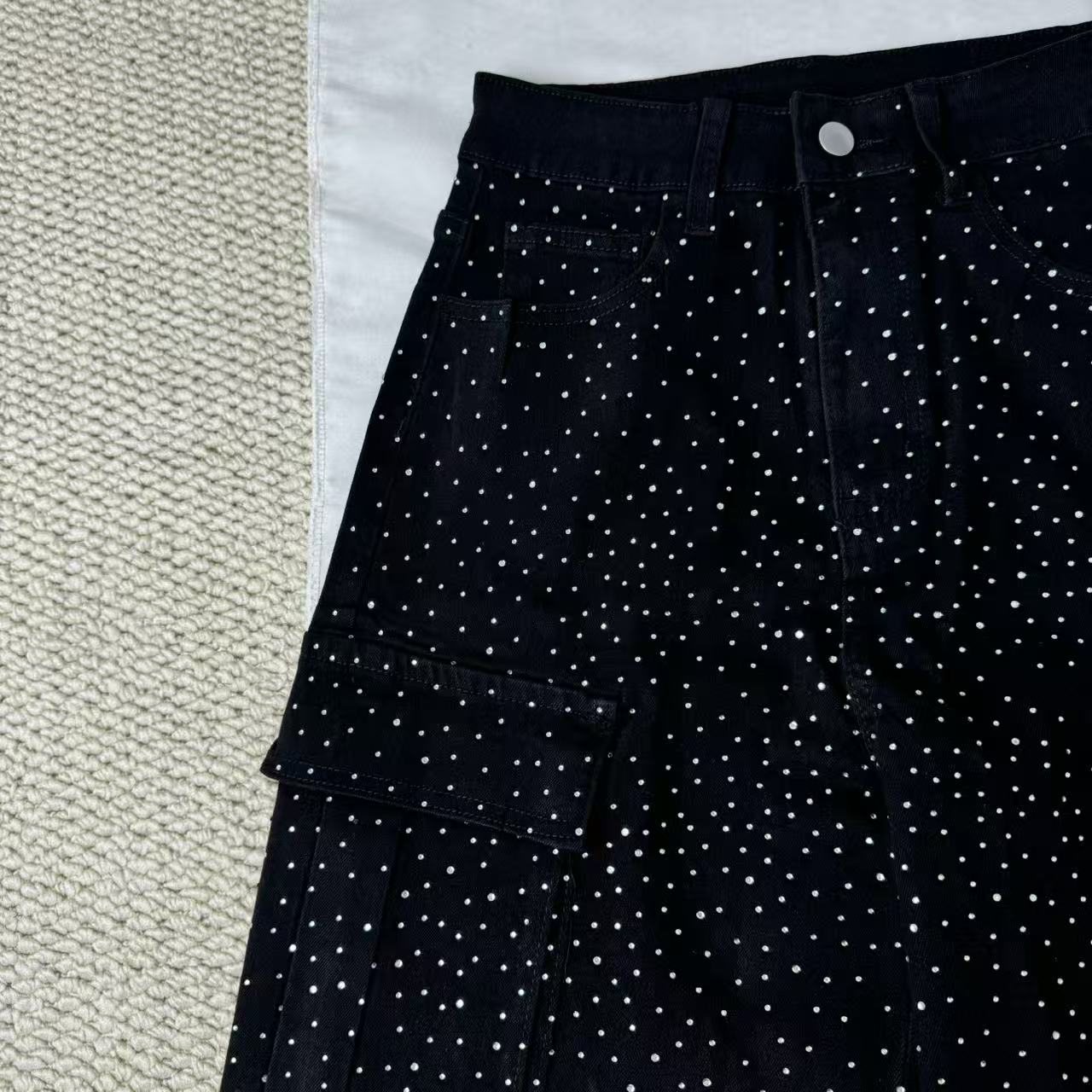 High-Waisted Starry Sky Jeans