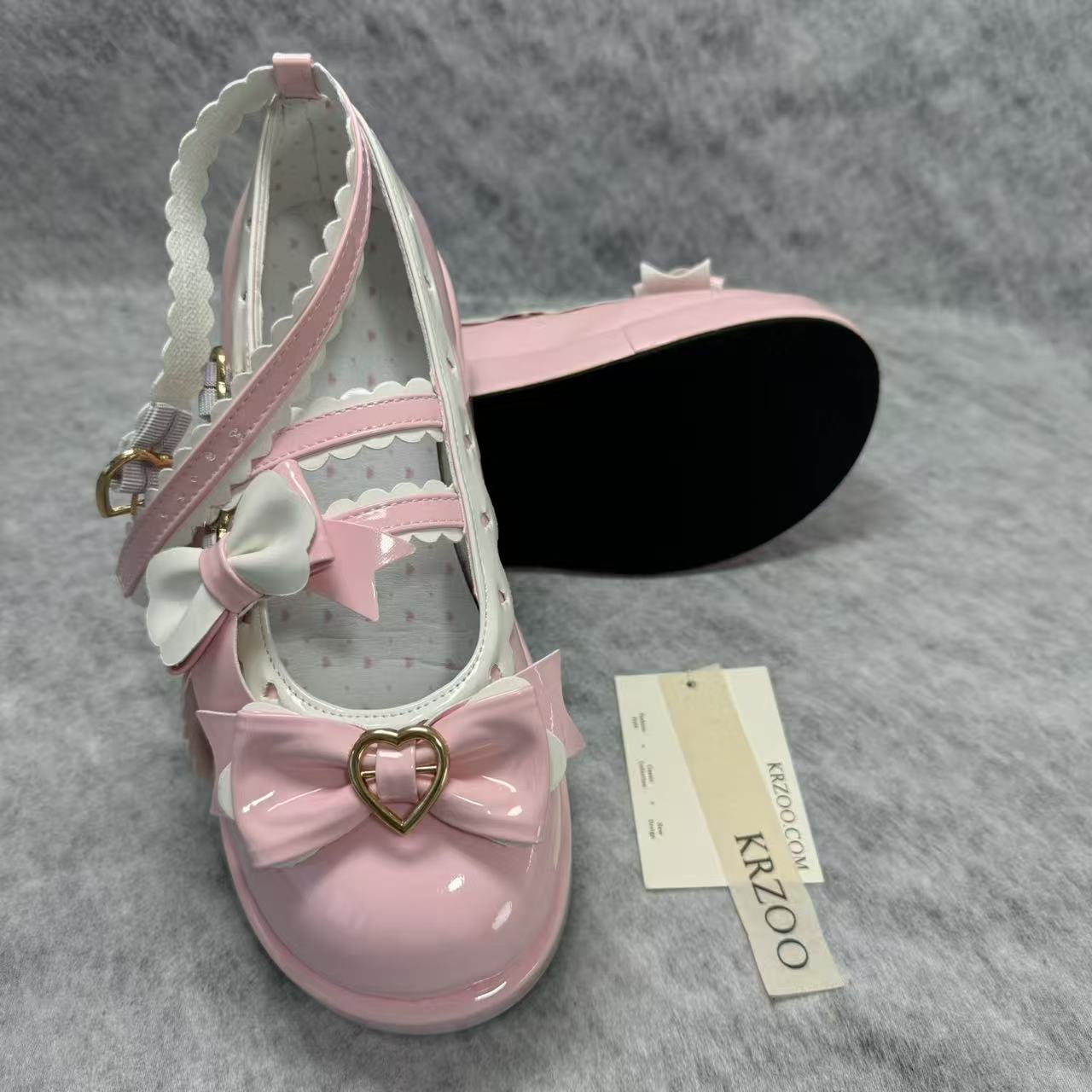 Academic style round-top bow tie JK shoes