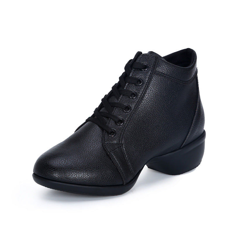 Women's Dance Boots Training Practice Outdoor Mesh Lace-up Dance Shoes JazDance