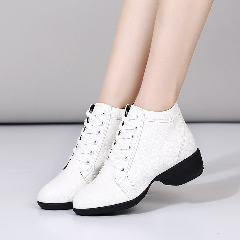 Women's Dance Boots Training Practice Outdoor Mesh Lace-up Dance Shoes JazDance