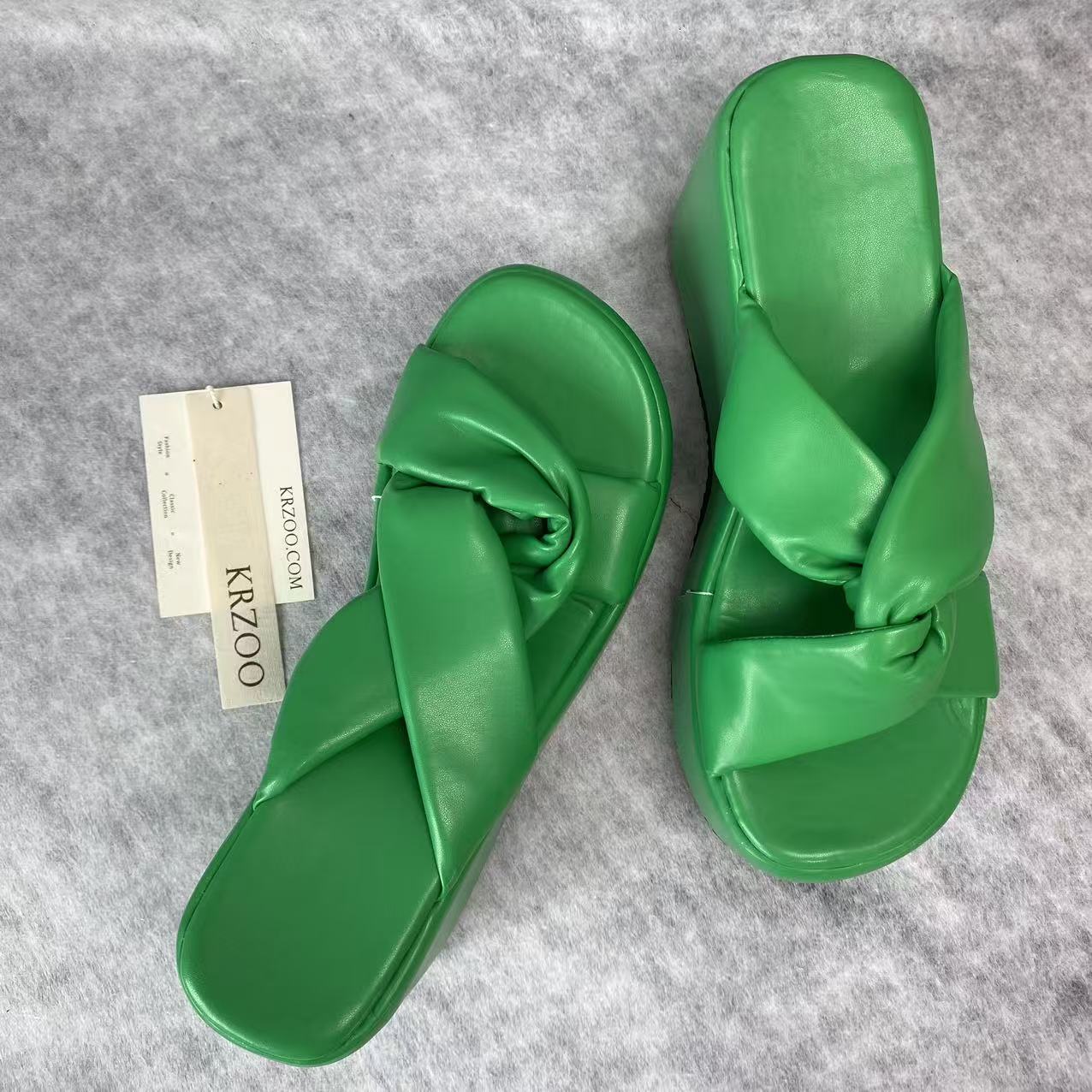Outerwear with thick soles and high heels