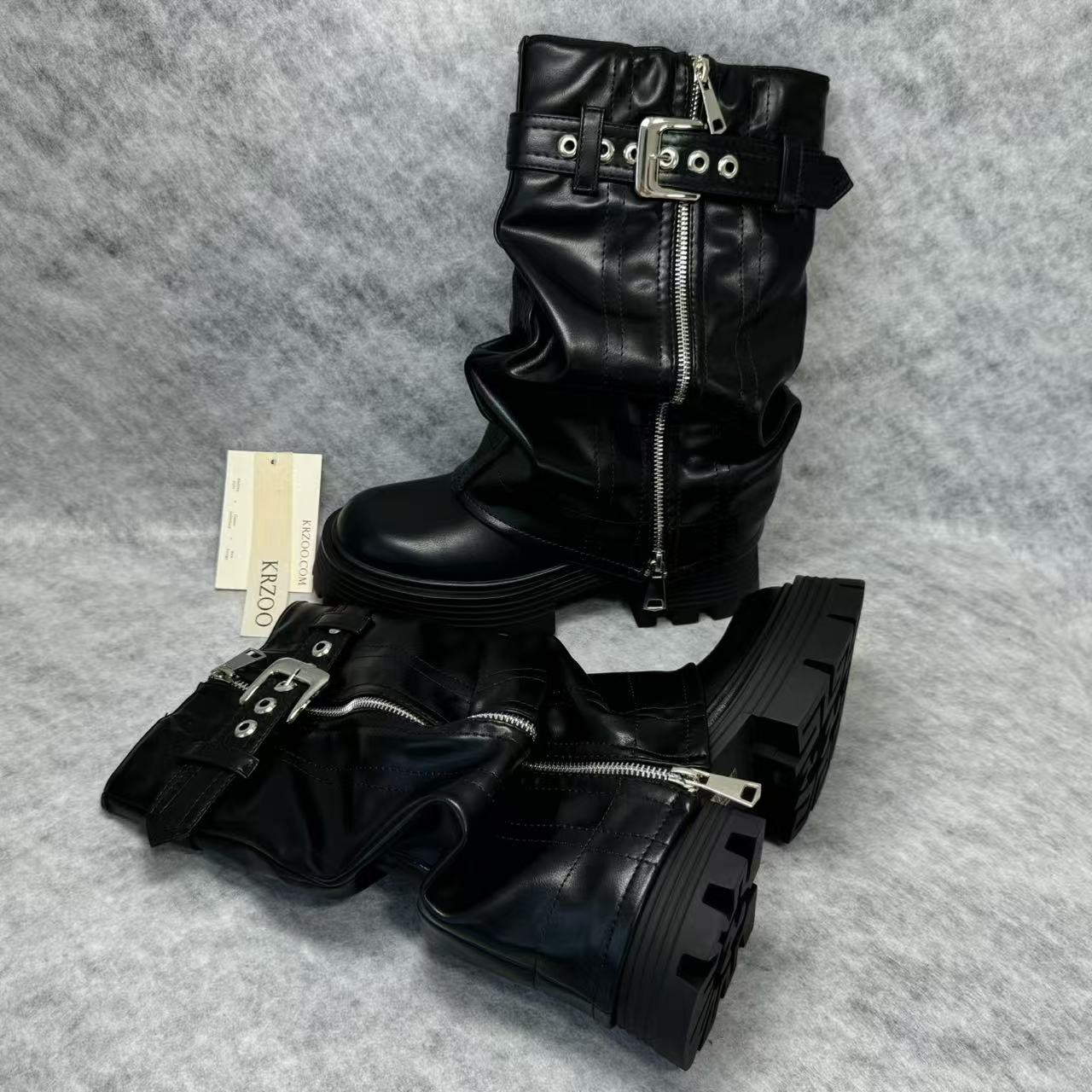 Knight boots - thick-soled and long-legged boots