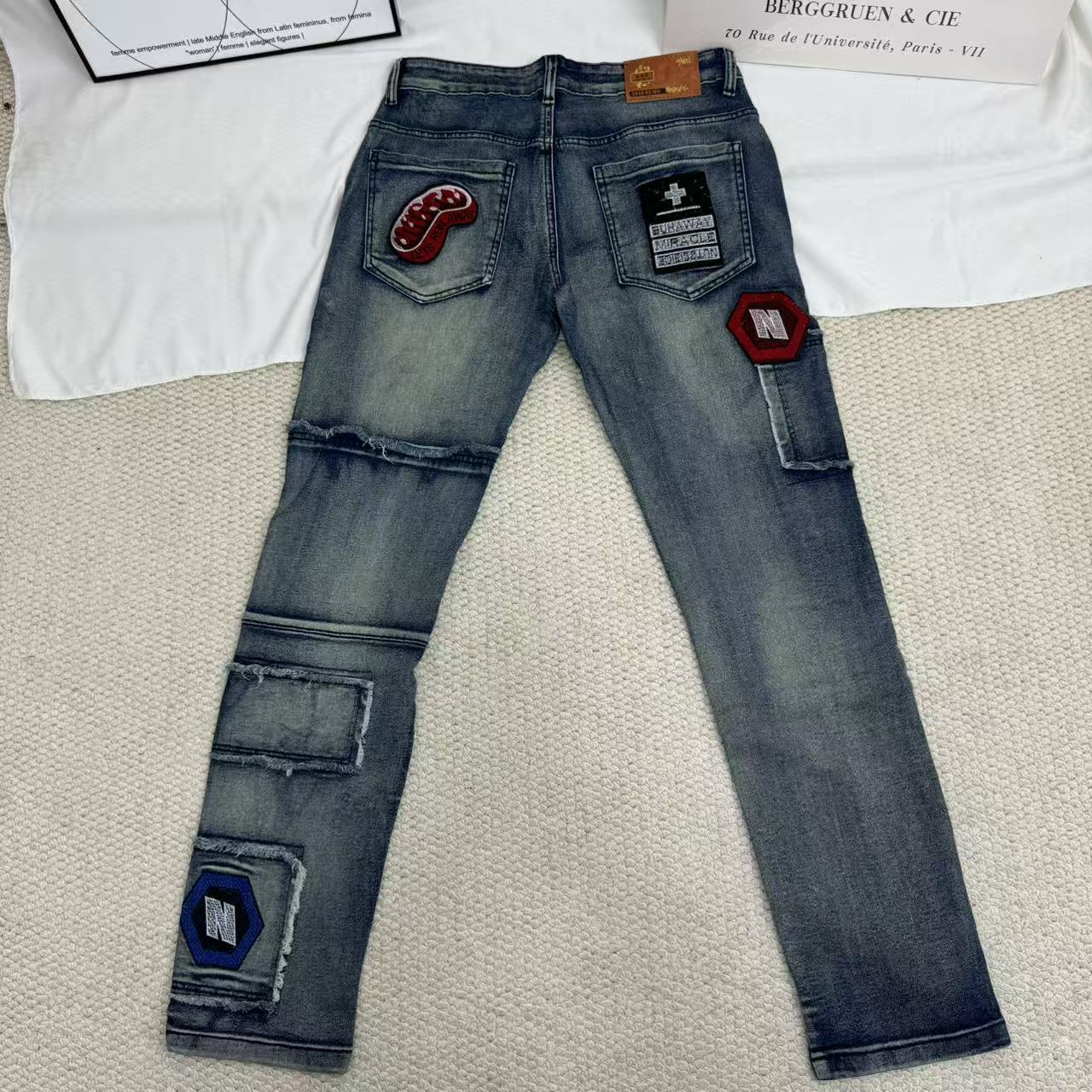 Distressed Vintage-Style Jeans