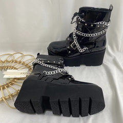 Metal Chain Martin Boots