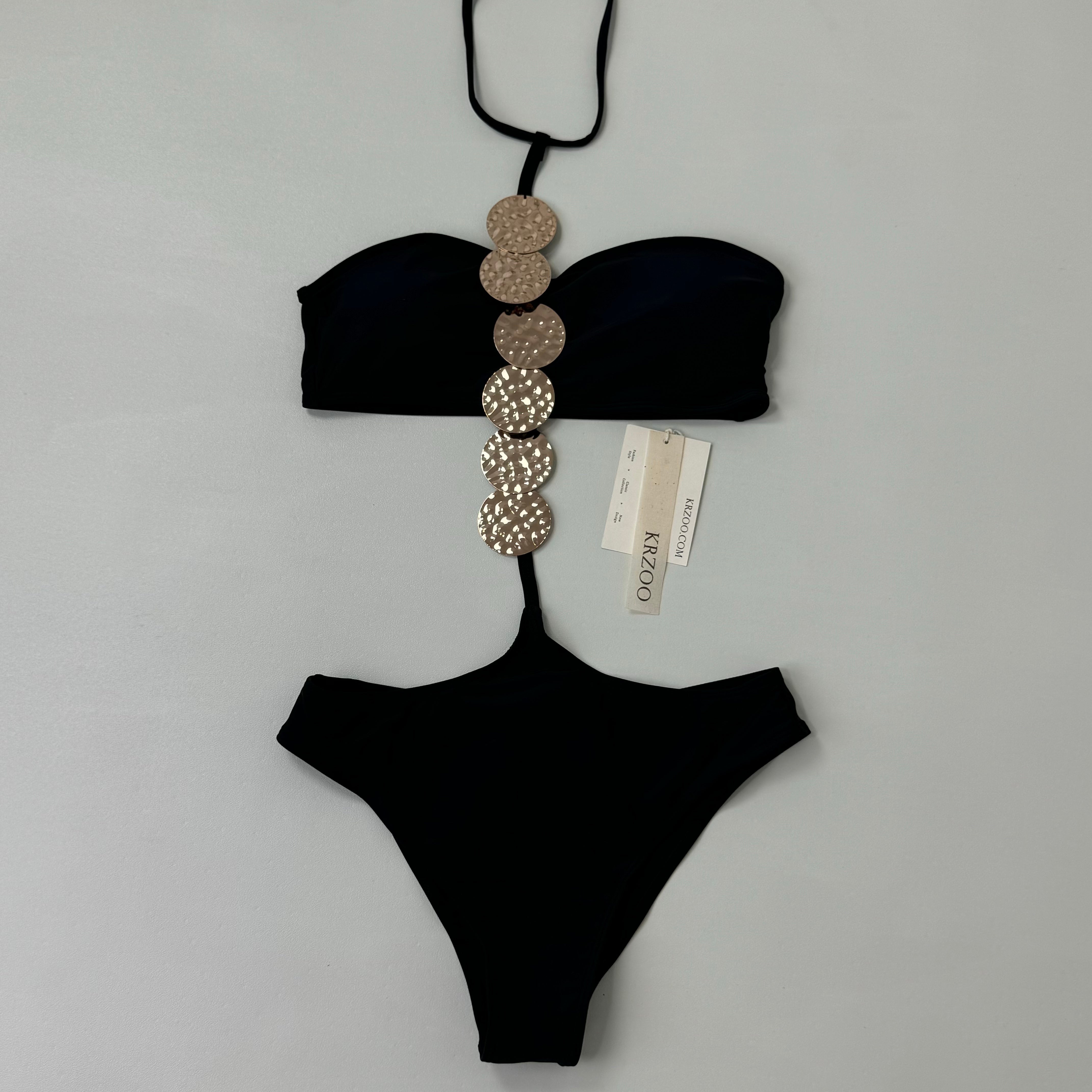 Three-point strap separate swimming suit