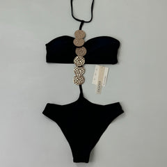 Three-point strap separate swimming suit