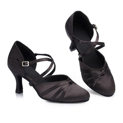 Women's Satin Customized Heel Ballroom Dance Shoes Modern Dance Shoes