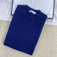 Round Neck Solid Color Knitted Vest