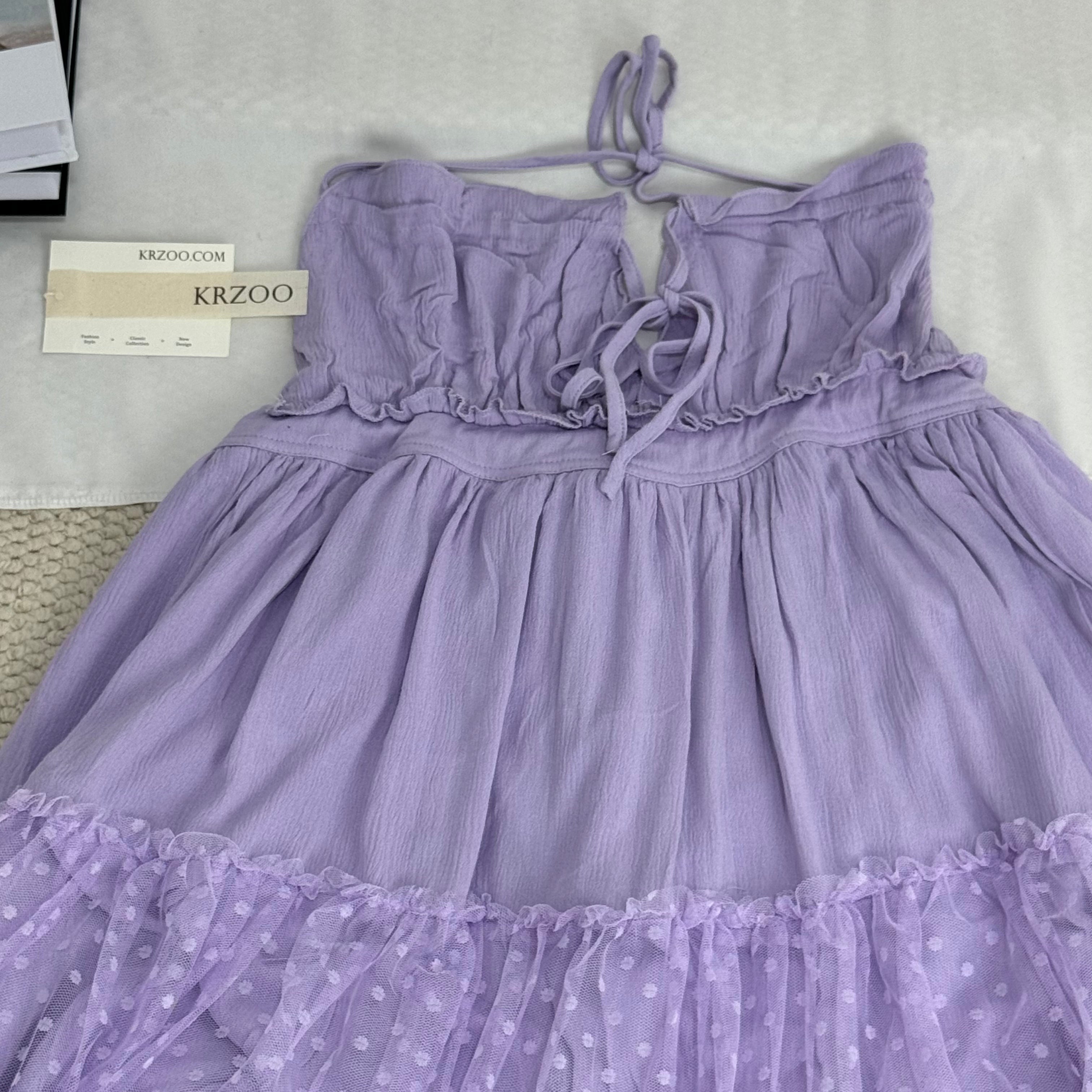 Satin stitched V-neck halter dress