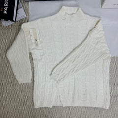 Lazy Style Cable Knit Pullover Sweater