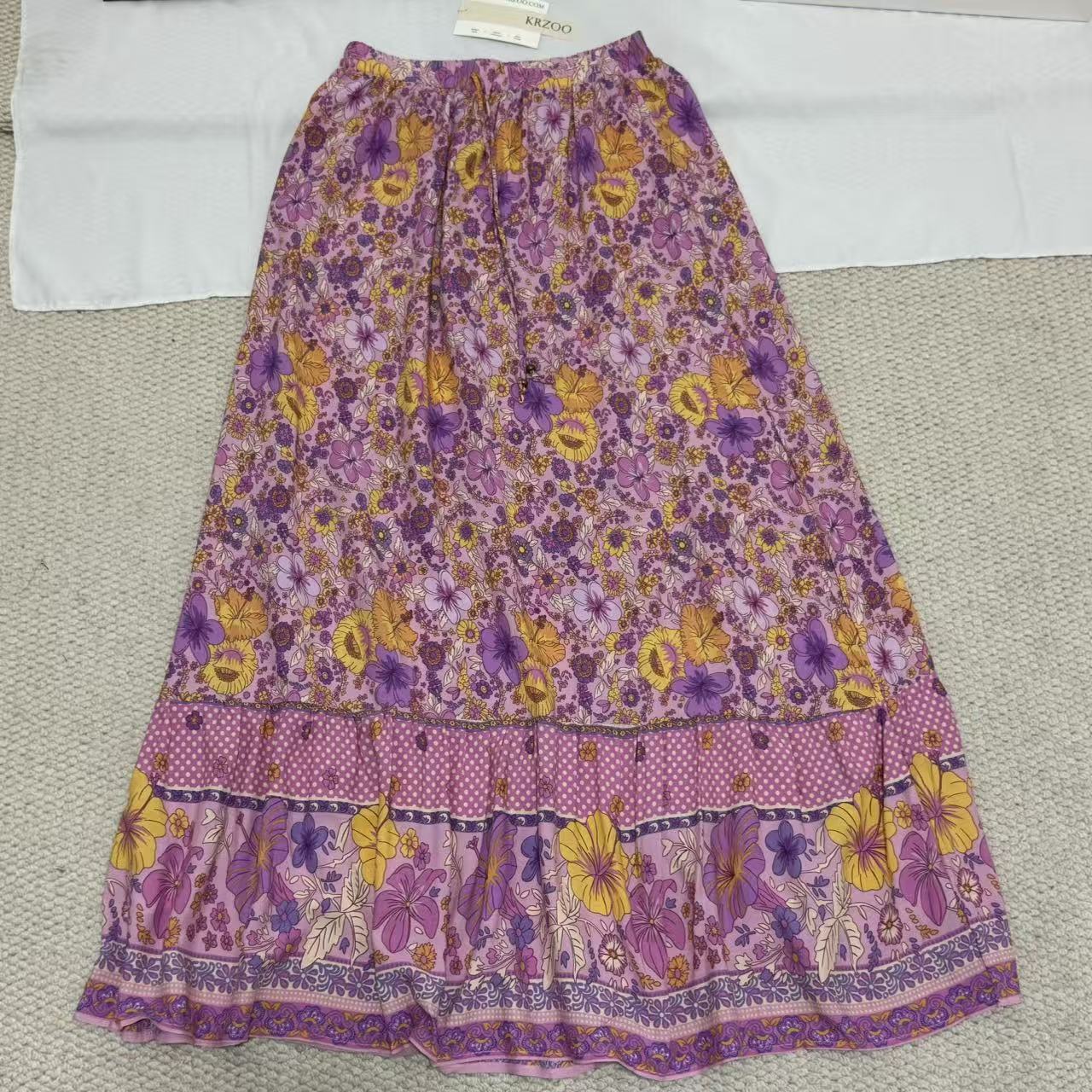 Printed Flared Casual Skirt
