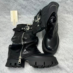Knight boots - thick-soled and long-legged boots