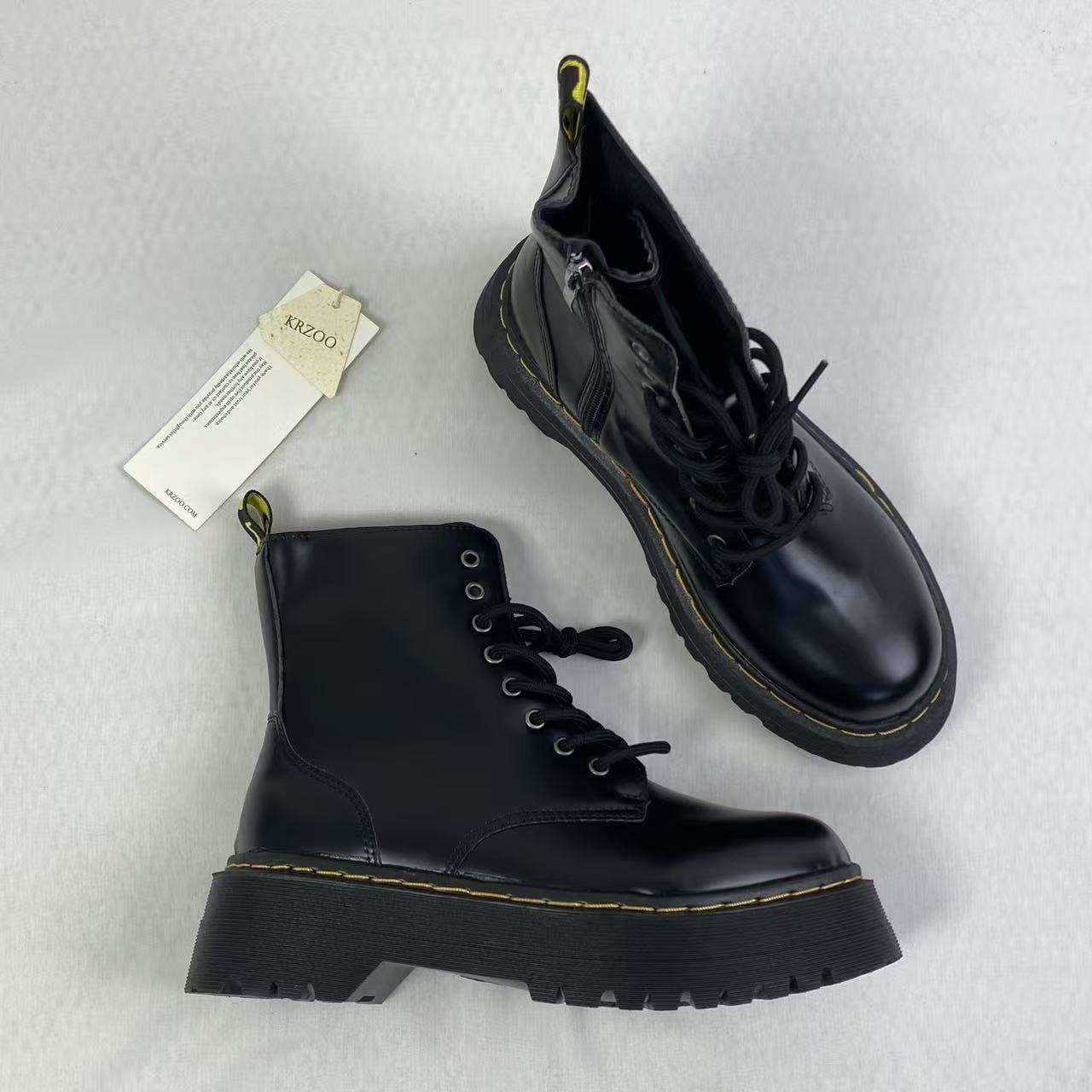 8-hole thick-soled high-heeled Martin boots