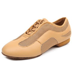 Women's Real Leather Heels Pumps With Lace-up Dance Shoes Teaching & Practice Shoes
