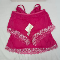 Lace embroidery netting halter top set