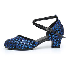 Women's Satin Customized Heel Ballroom Dance Shoes