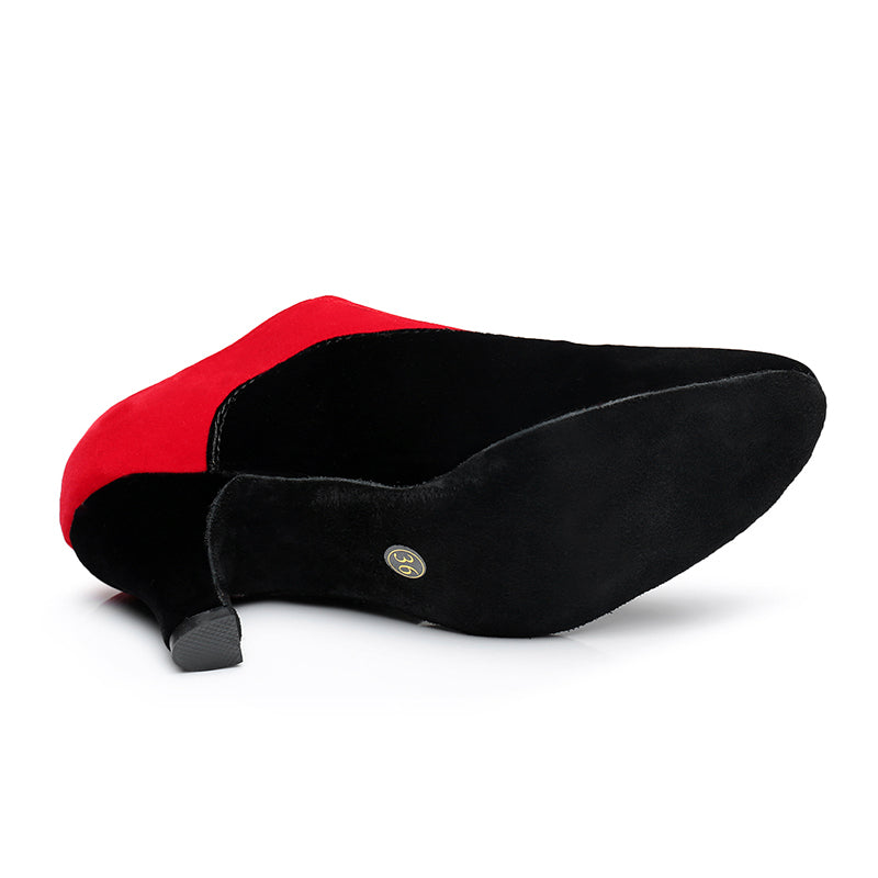 Women's Suede Customized Heel Teaching & Practice Shoes Ballroom Dance Shoes