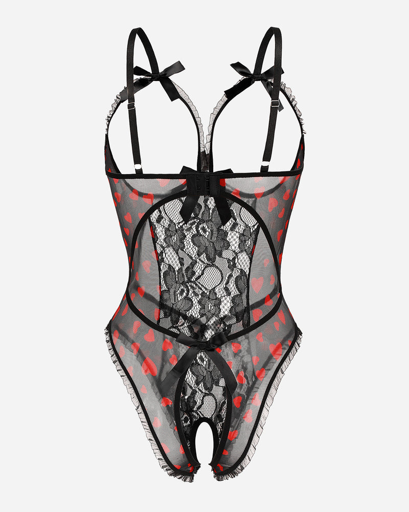 Lace Cut-out Cup Bodysuit