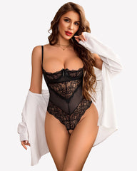 Underwire Lace Teddy Lingerie Bodysuit