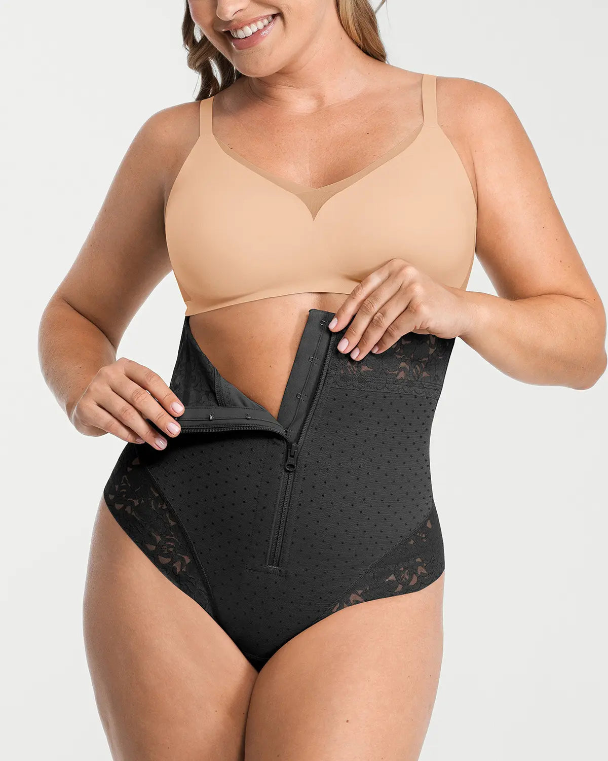 Bare Essentialsâ„?AirSlim® High-Waisted Polka Dot Shaping Thong