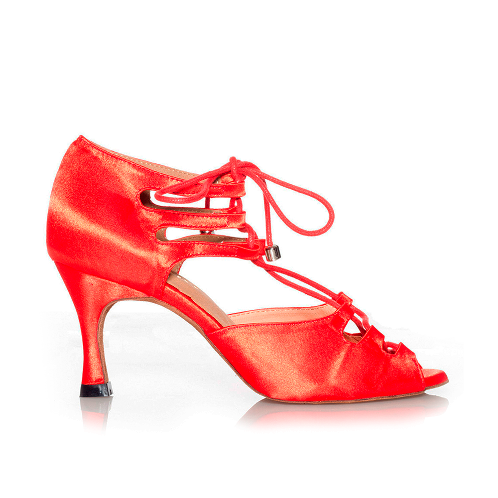 Women's Satin Customized Heel Latin Shoes Ballroom Dance Shoes