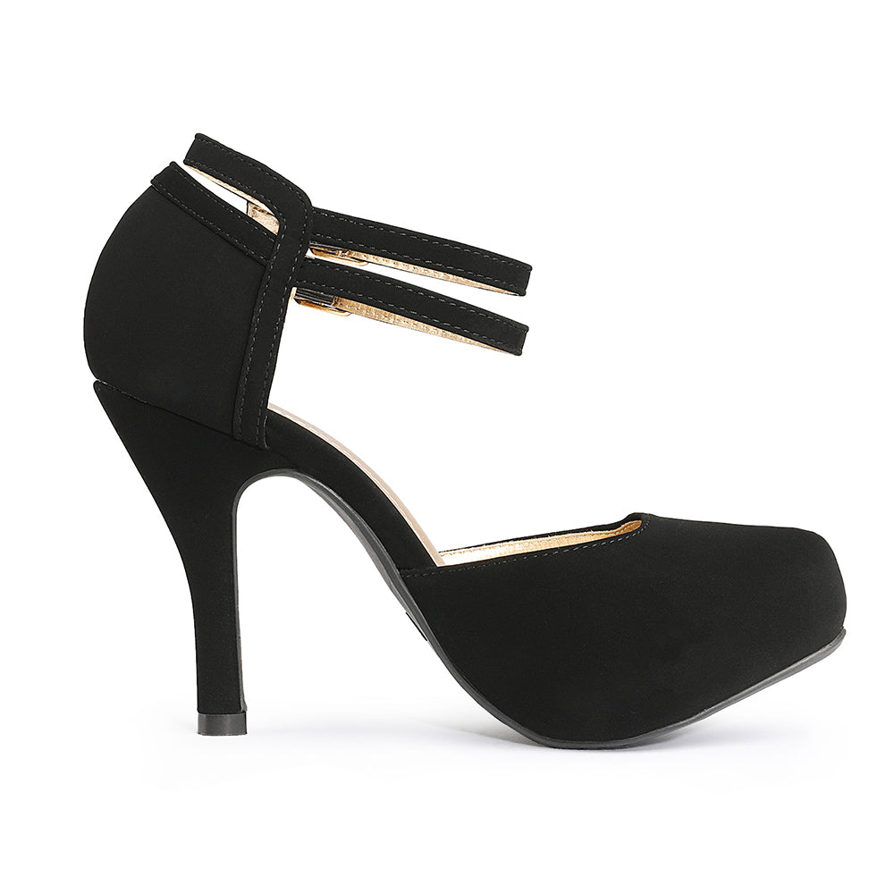 Double Ankle Strap Heel Pumps