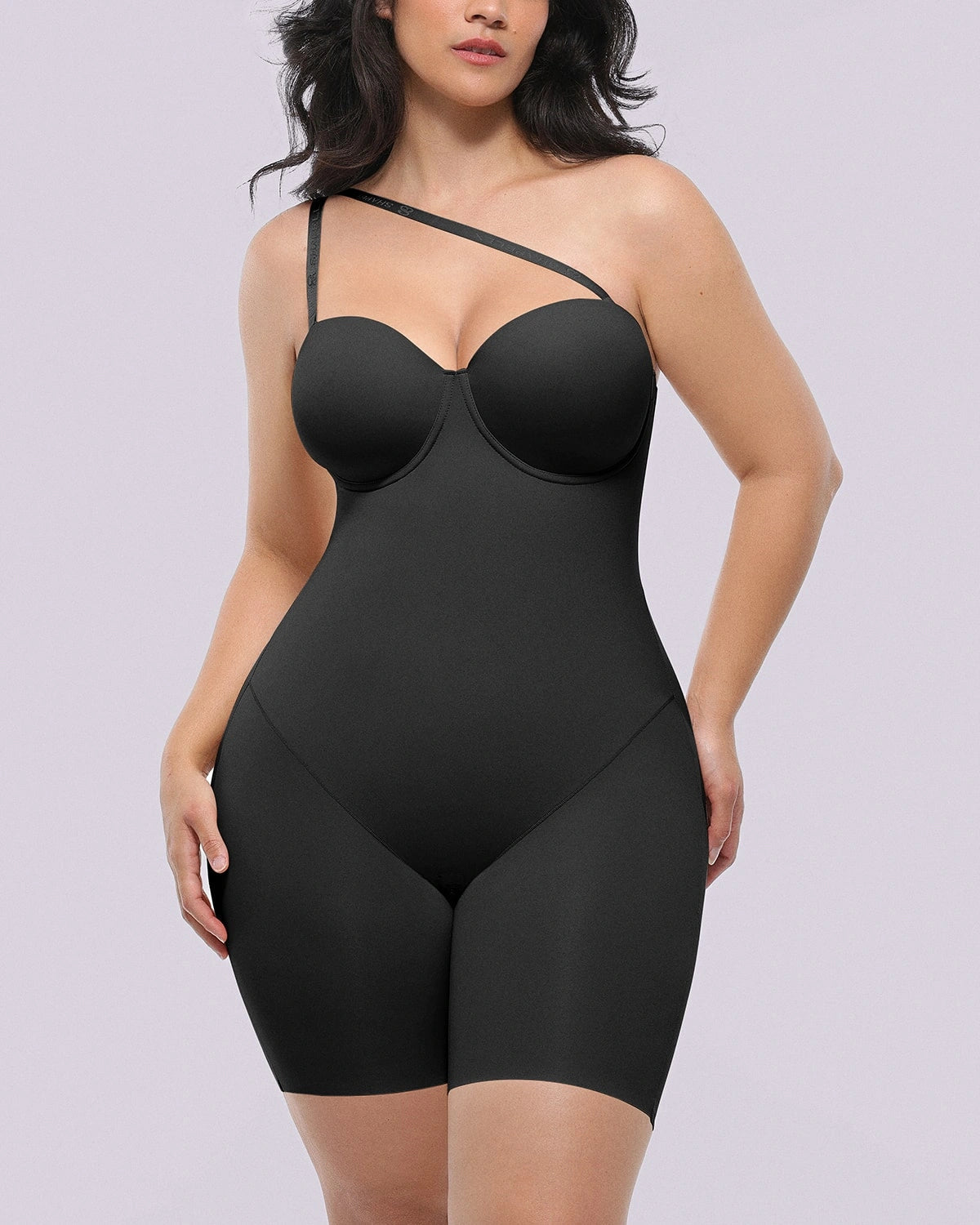 Bare Essentialsâ„?AirSlim® Strapless Mid Thigh Bodysuit