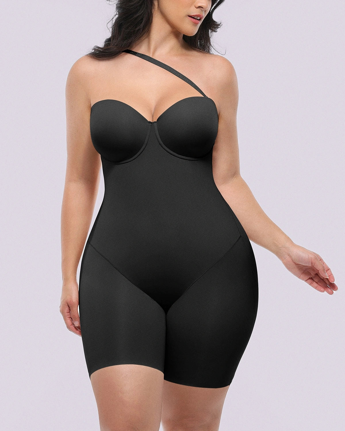 Bare Essentialsâ„?AirSlim® Strapless Mid Thigh Bodysuit